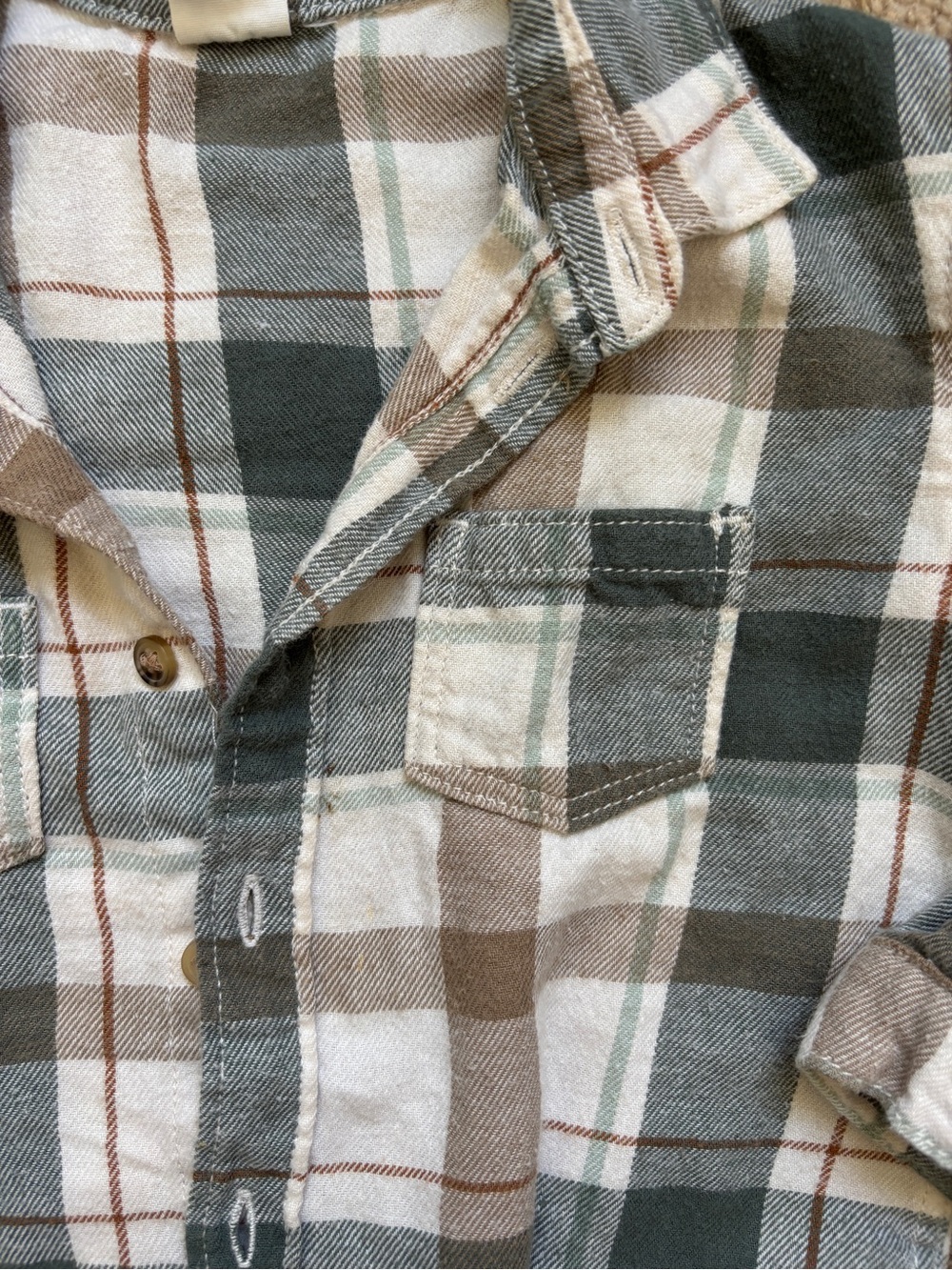 H&M Plaid Button Down 9m & 18m